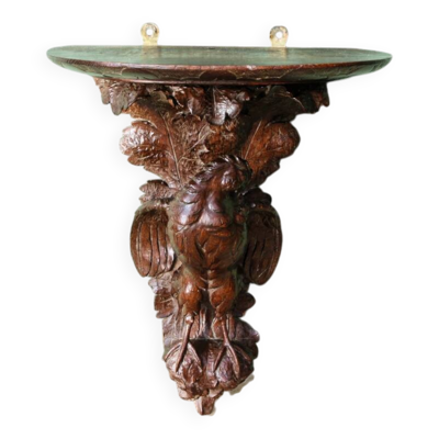 Console d'applique sculptée, forêt noire, 19ème siècle