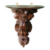 Sculpted wall console, Black Forest, 19th century