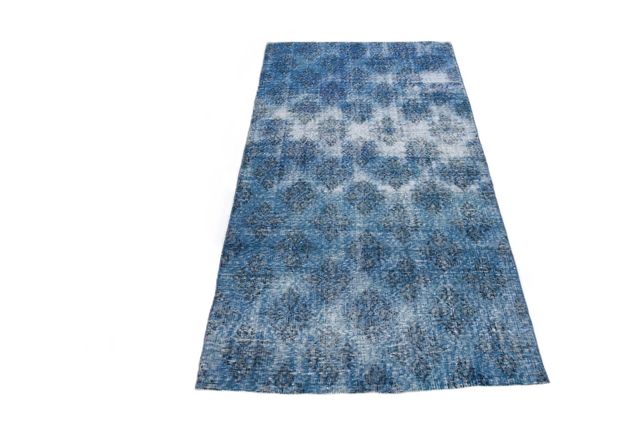 4x7 Shades Of Blue Classic Vintage Rug, 112x205Cn