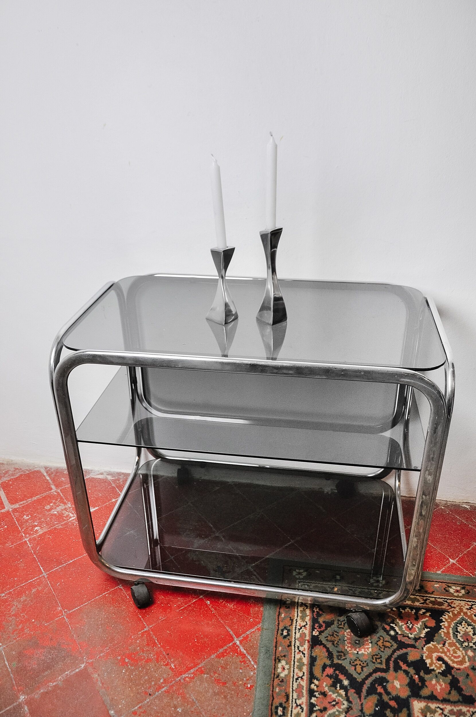 Pair of Swan candlesticks by Matthew Hilton, England, 1980