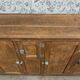 Old bar icebox in oak and zinc - sideboard (renovated)