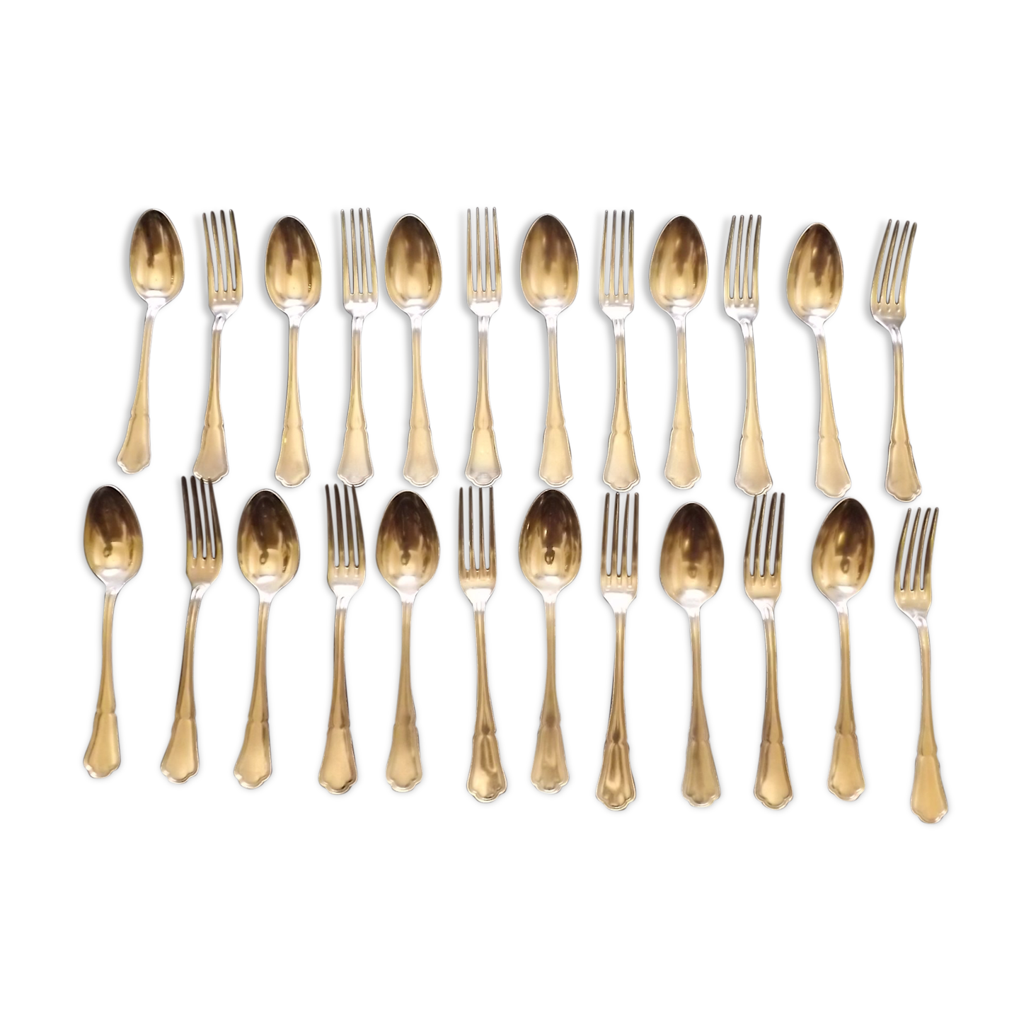 24 cutlery forks and spoons ercuis 20th