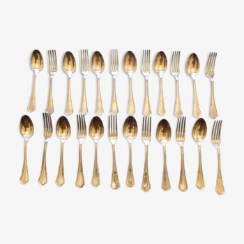 24 cutlery forks and spoons ercuis 20th