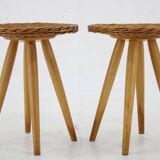 1970s Pair of Jan Kalous Side Tables for ULUV, Czechoslovakia
