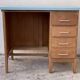 Vintage desk compass feet 1950 and its Baumann chair