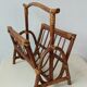 Vintage rattan magazine holder