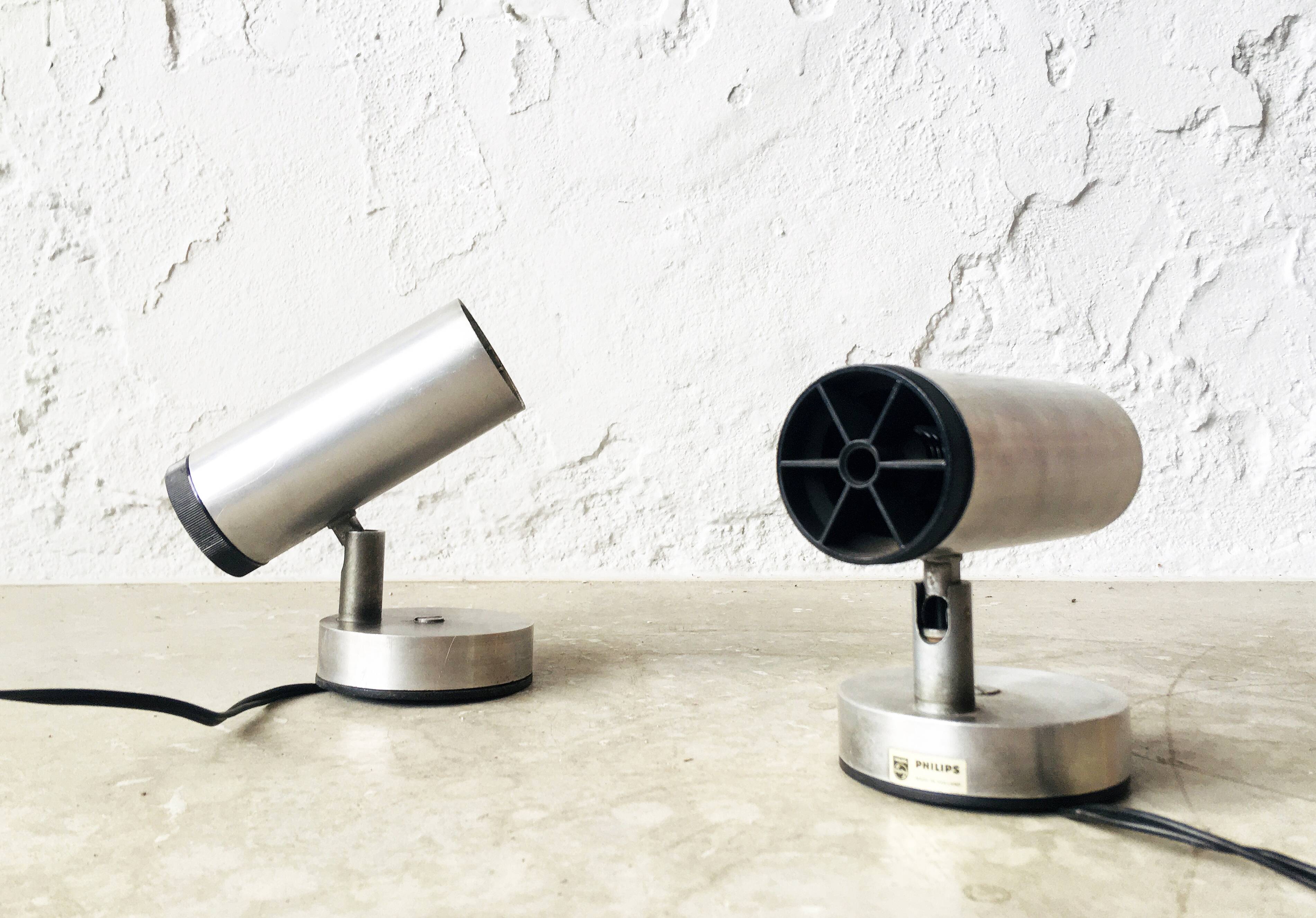 Set of two adjustable spotlights, 1970