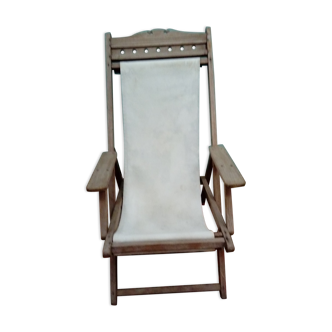 Chaise longue en teck