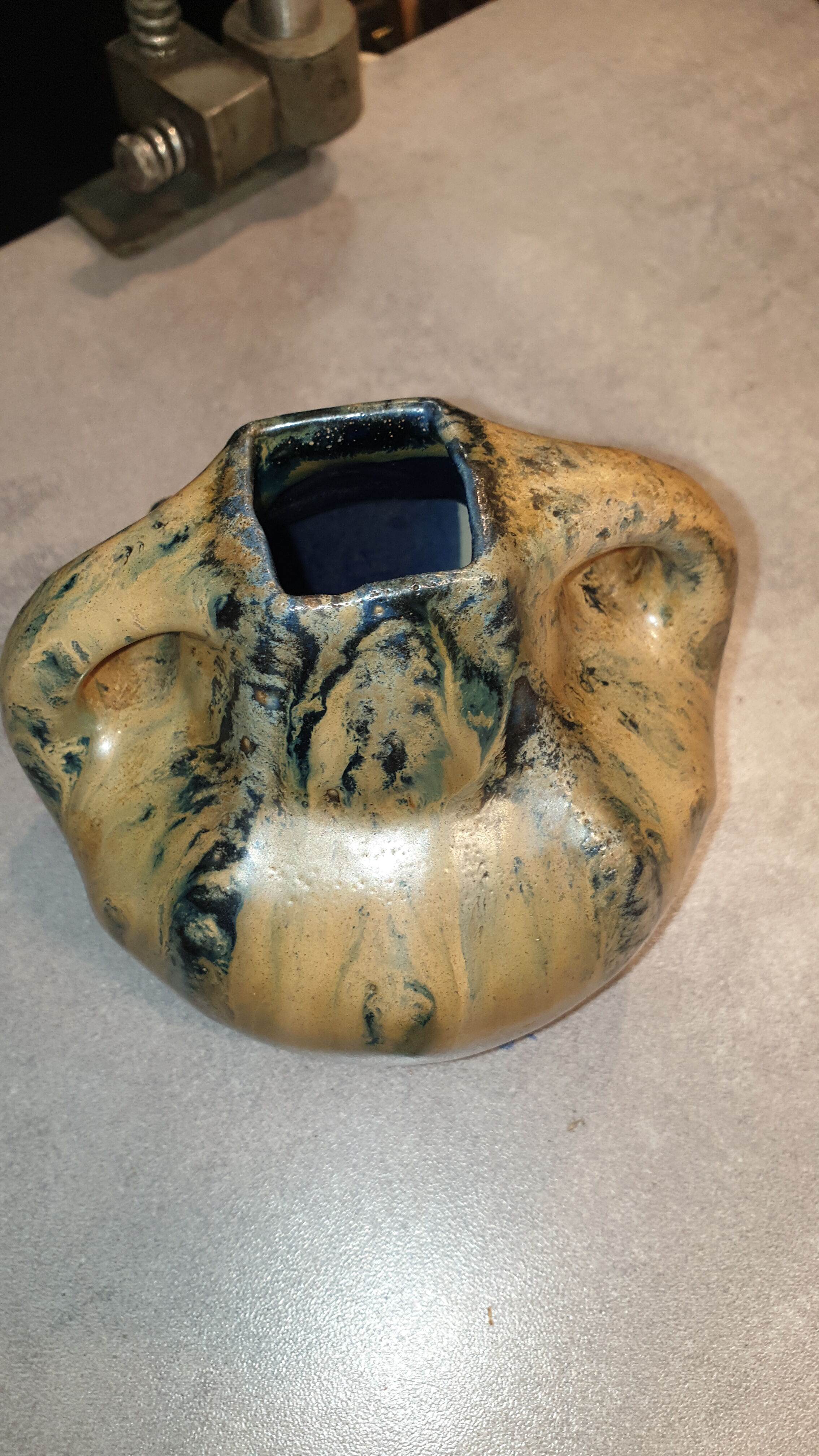 Vase with vintage handles