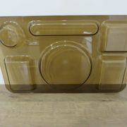 Set of 3 Guzzini trays, in smoked transparent ABS, 1970, Italy, vintage