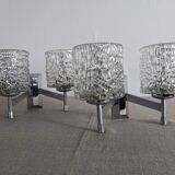 Pair of Murano glass wall lights by Kaiser Leuchten, Germany circa 1970.