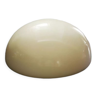 Abat jour ancien plafonnier demi globe boule opaline blanc industriel vintage tbe ø 24 cm