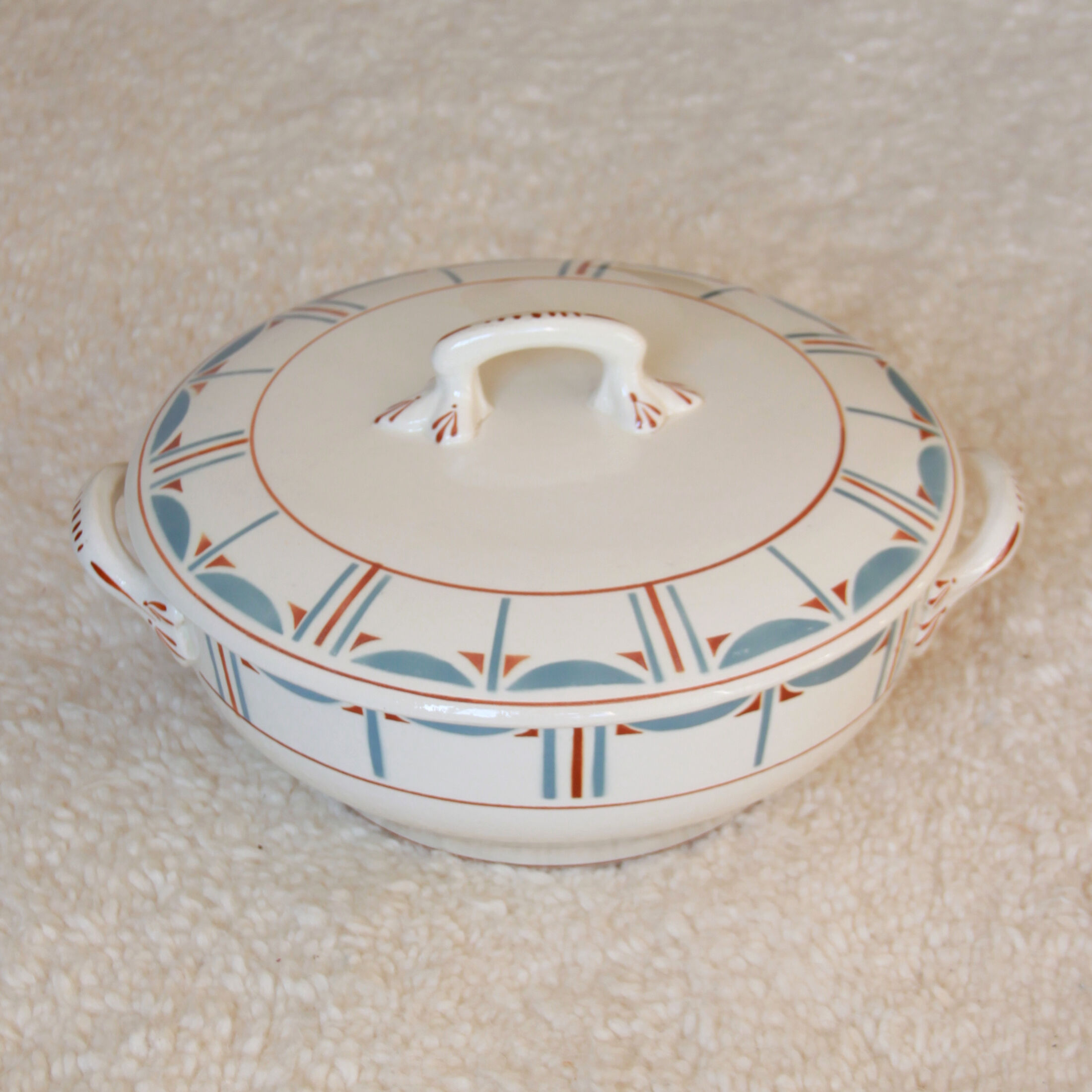 Soup vegetable old earthenware Longwy model 729