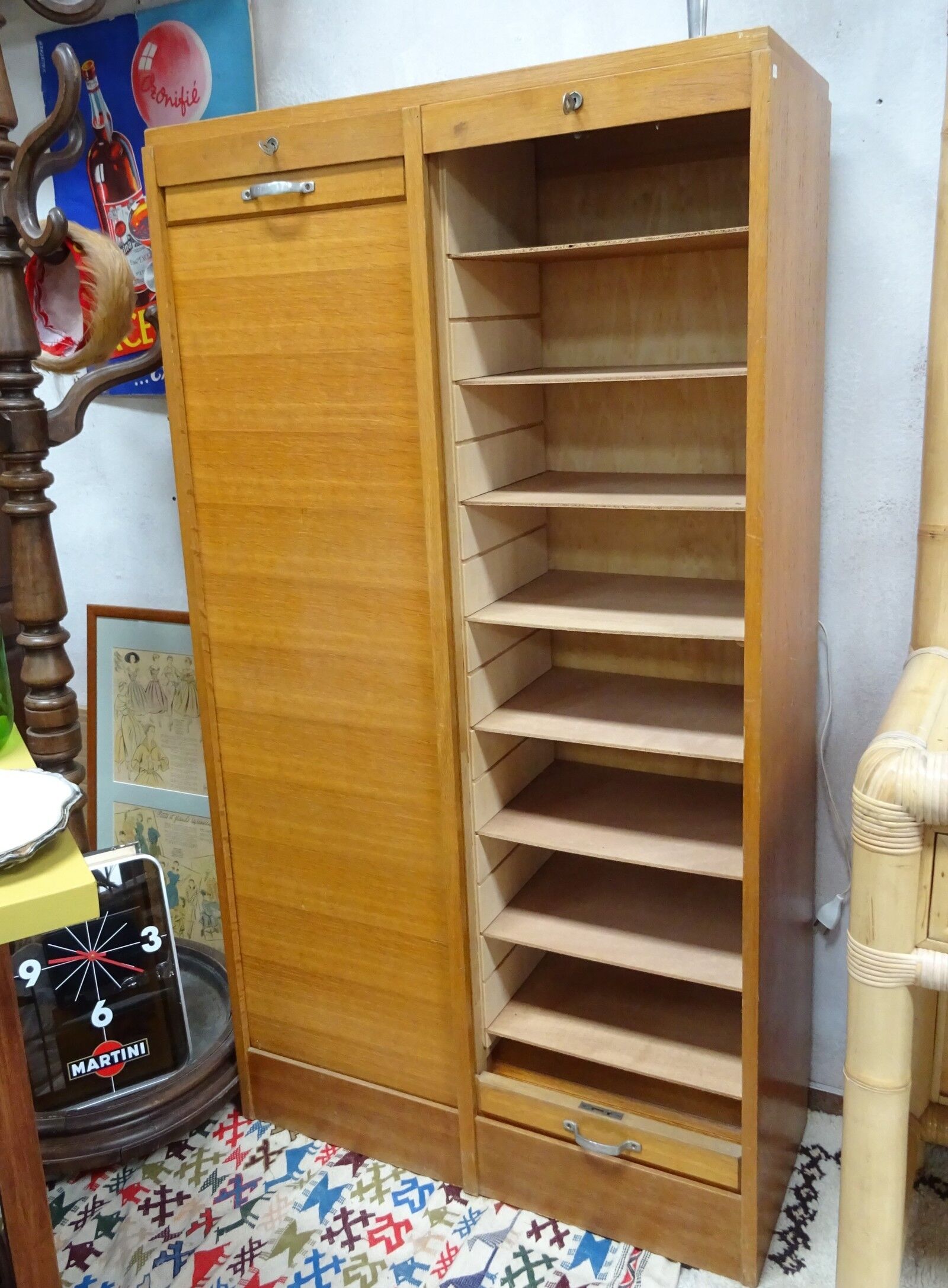 Double curtain binder