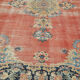 Handmade oriental unique 1980s 242 cm x 338 cm beige wool carpet