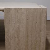 Table basse en travertin, 1980