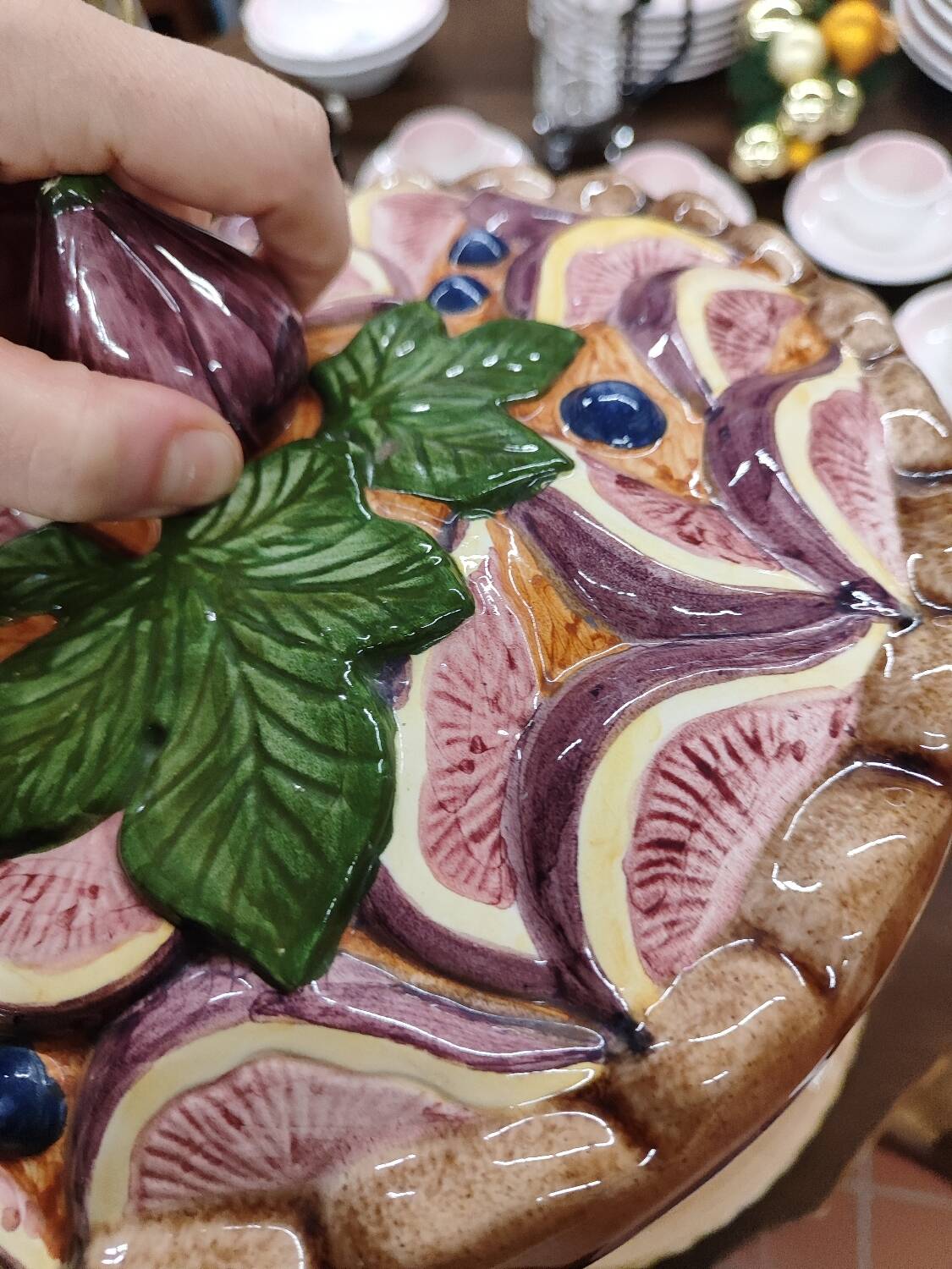 Plat à tarte en barbotine