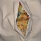 Housse de coussin brodée main en soie, art moderne, motif spirales