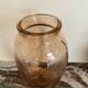 Art Deco pink molded glass vase