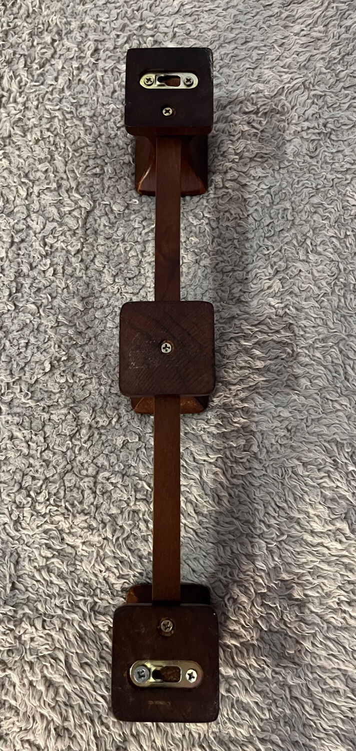 Art deco wooden wall coat rack