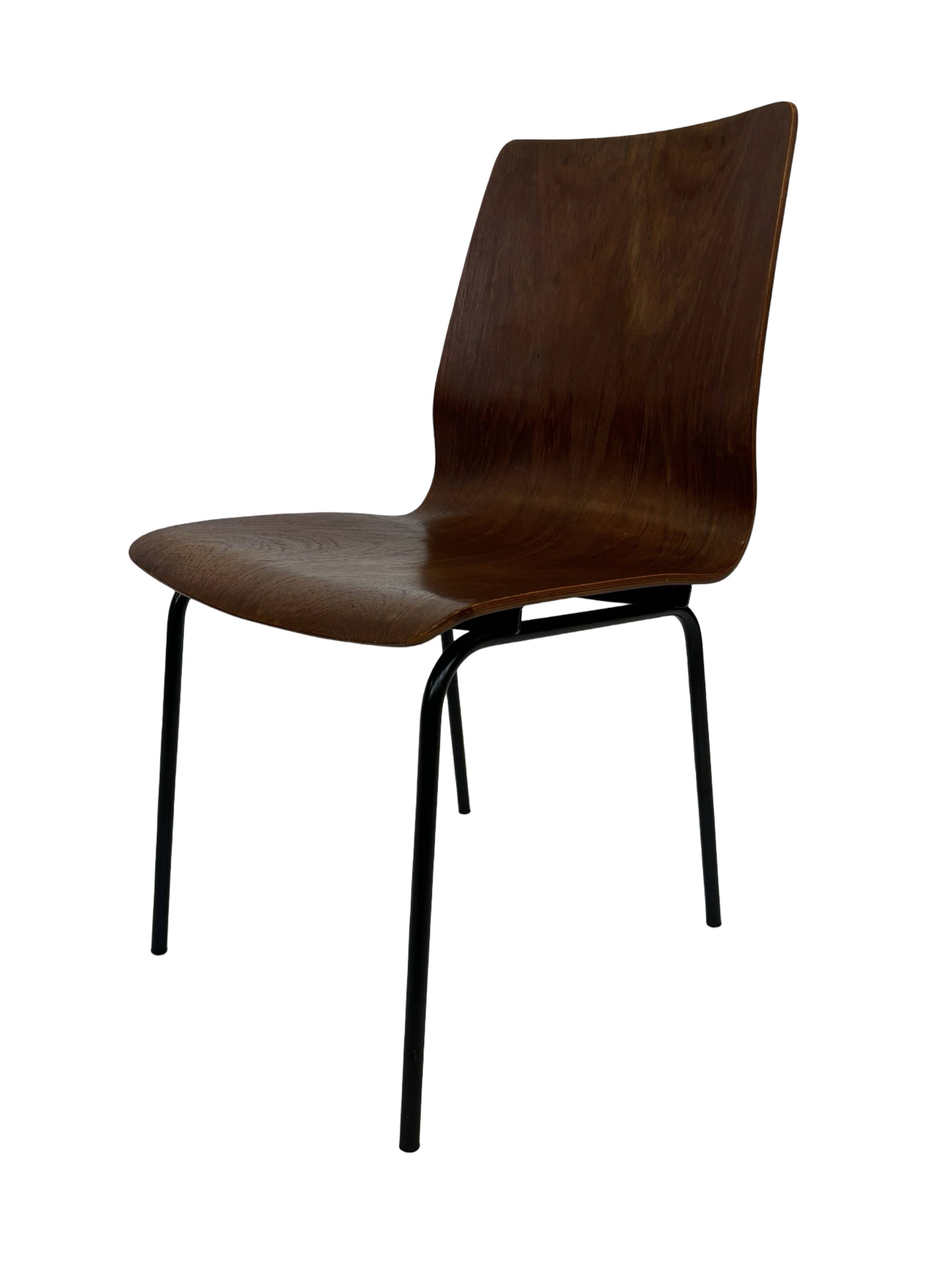 Vintage Friso Kramer for Auping 'Euroika' plywood dining chair, The Netherlands 1960's