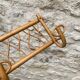 Vintage rattan wall coat rack