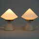 1940s pair of unique art deco table lamps with alabaster base ,czechoslovakia