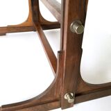 Midcentury rectangular wooden extendible dining table, italy 1960s