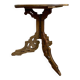 Raw wood pedestal table