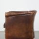 Cognac-Colored Sheepskin Leather Club Chair