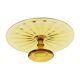 Art Deco Amber Cake Dish Depression Glass Verrerie Scailmont