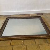 Antique solid oak mirror