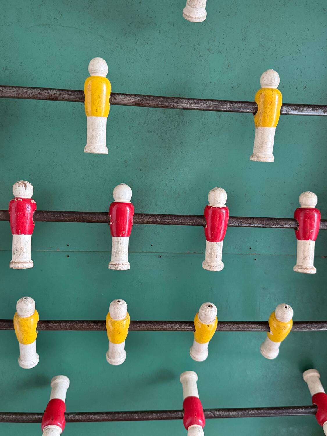 Vintage wooden folding foosball table