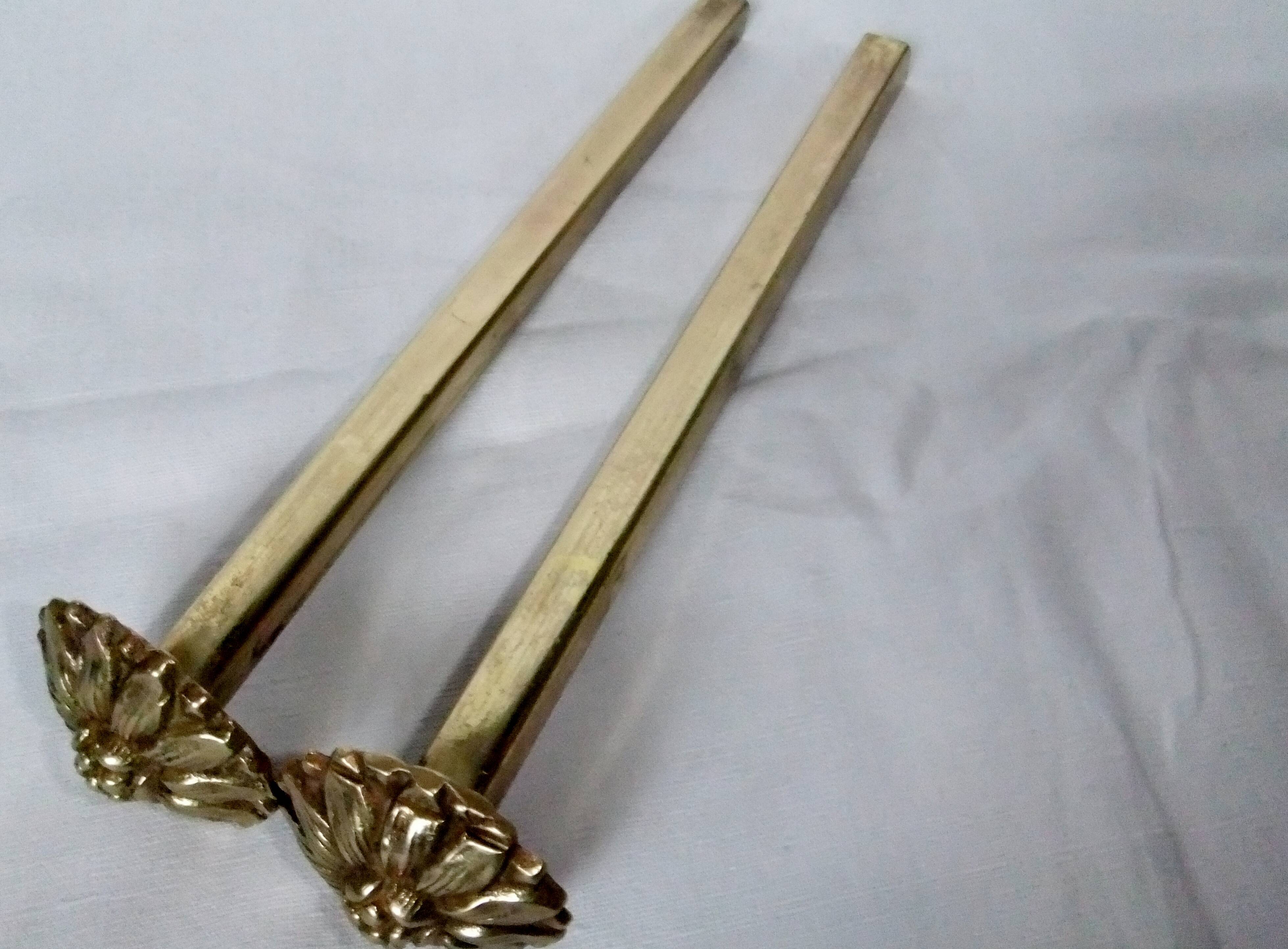 Brass tieback hook, curtain accessory, flower decor