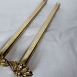 Brass tieback hook, curtain accessory, flower decor