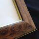 Elm burl and gold wall photo frame