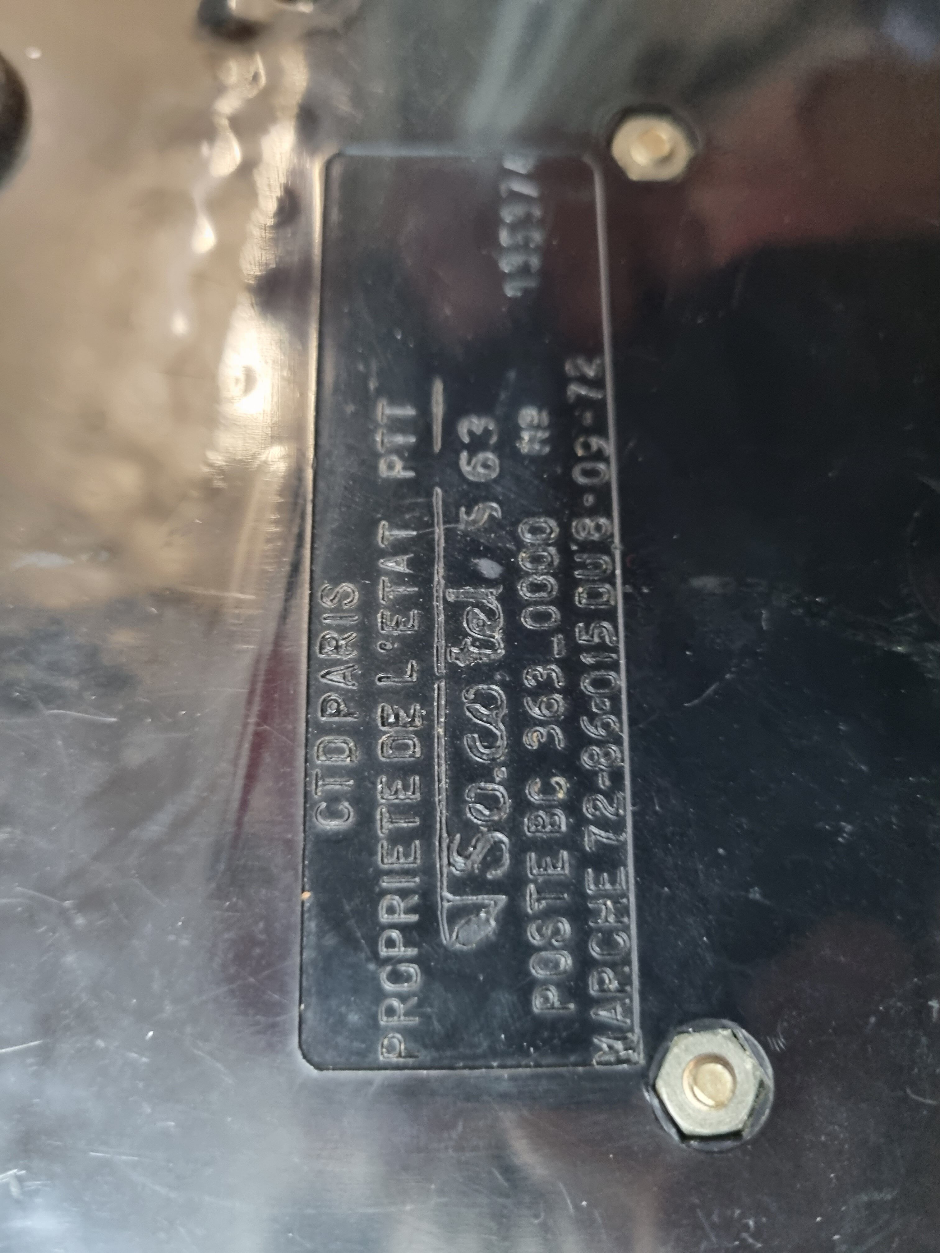 Dial phone from 1965/70 PTT