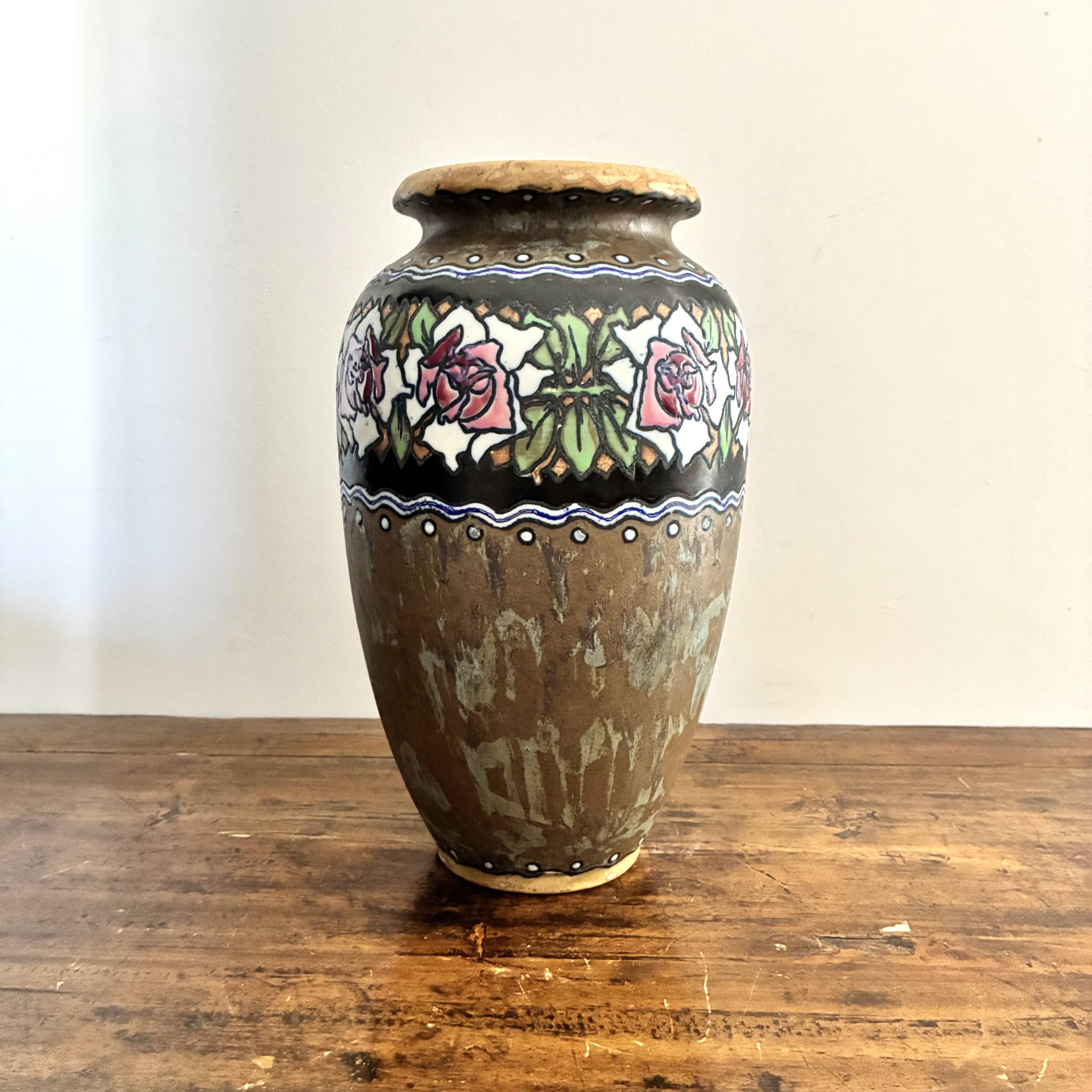 Art deco vase grès boch frères keramis charles catteau d622 shape 914 circa