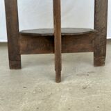 Pedestal table or small octagonal side table quadripod base with modernist spacer