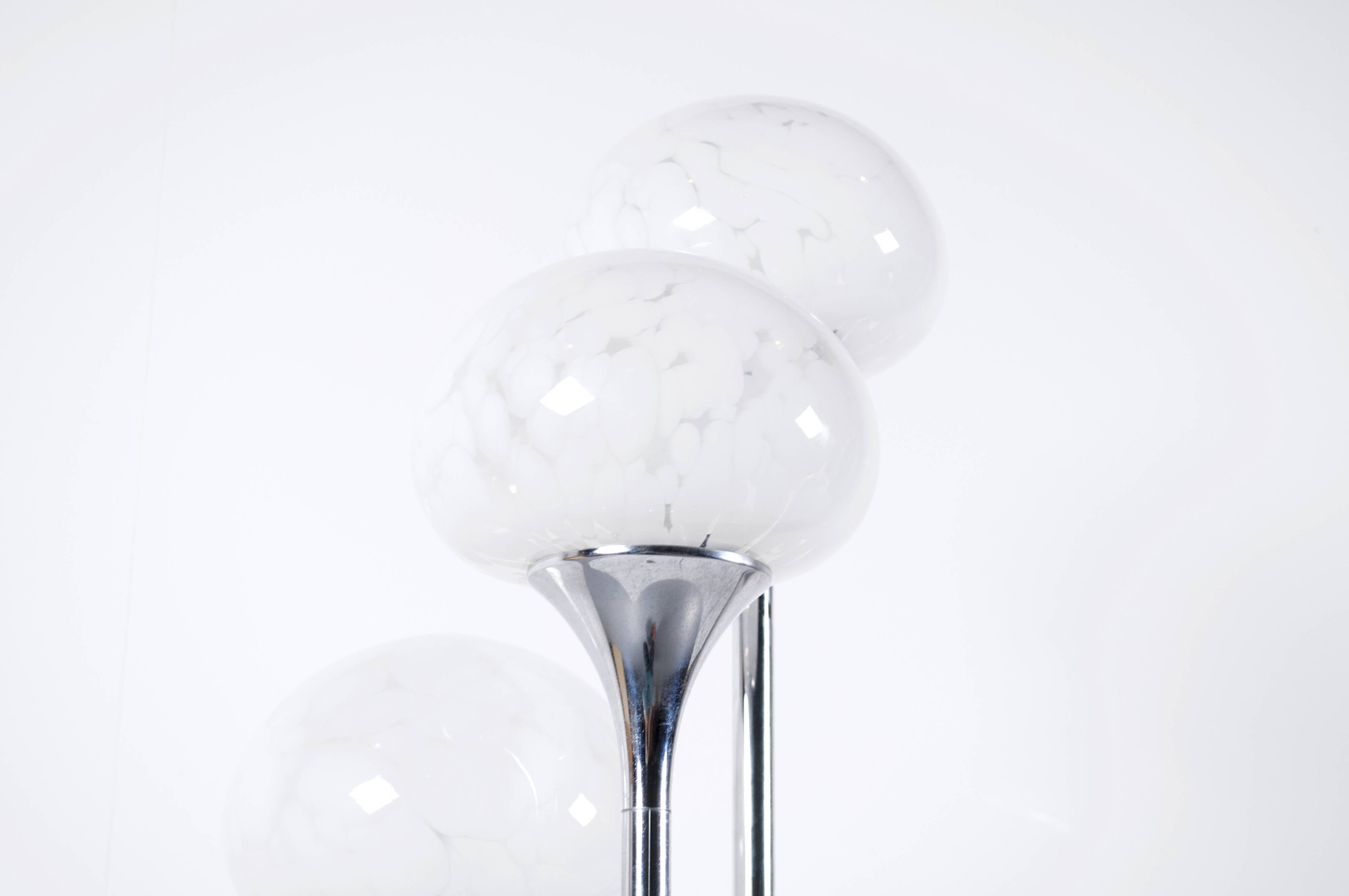 Italian lamp with 3 globes, 1970s