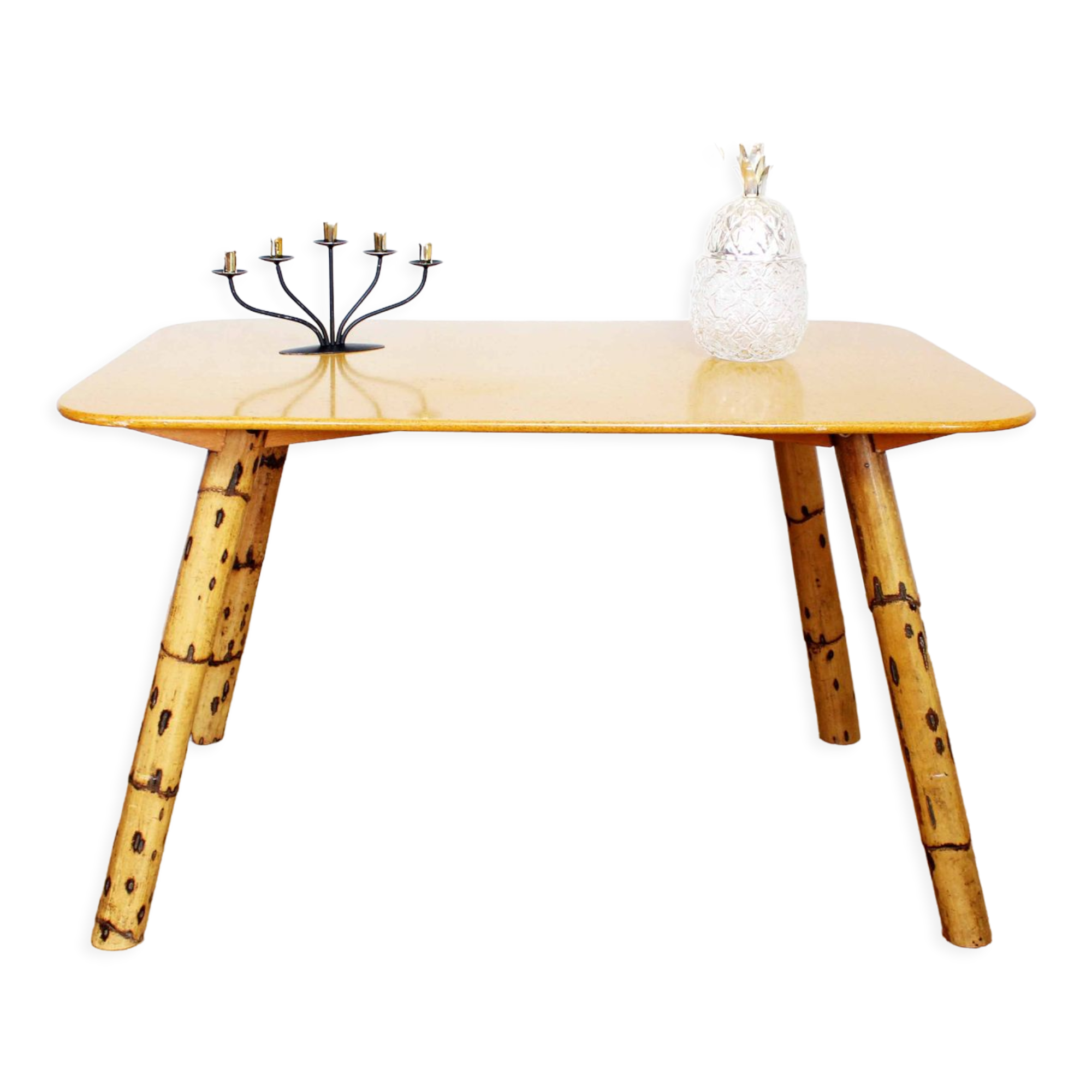 Vintage coffee table legs compass