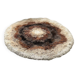 Tapis rond vintage laine