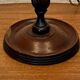 Antique wooden lamp - Toile de Jouy lampshade