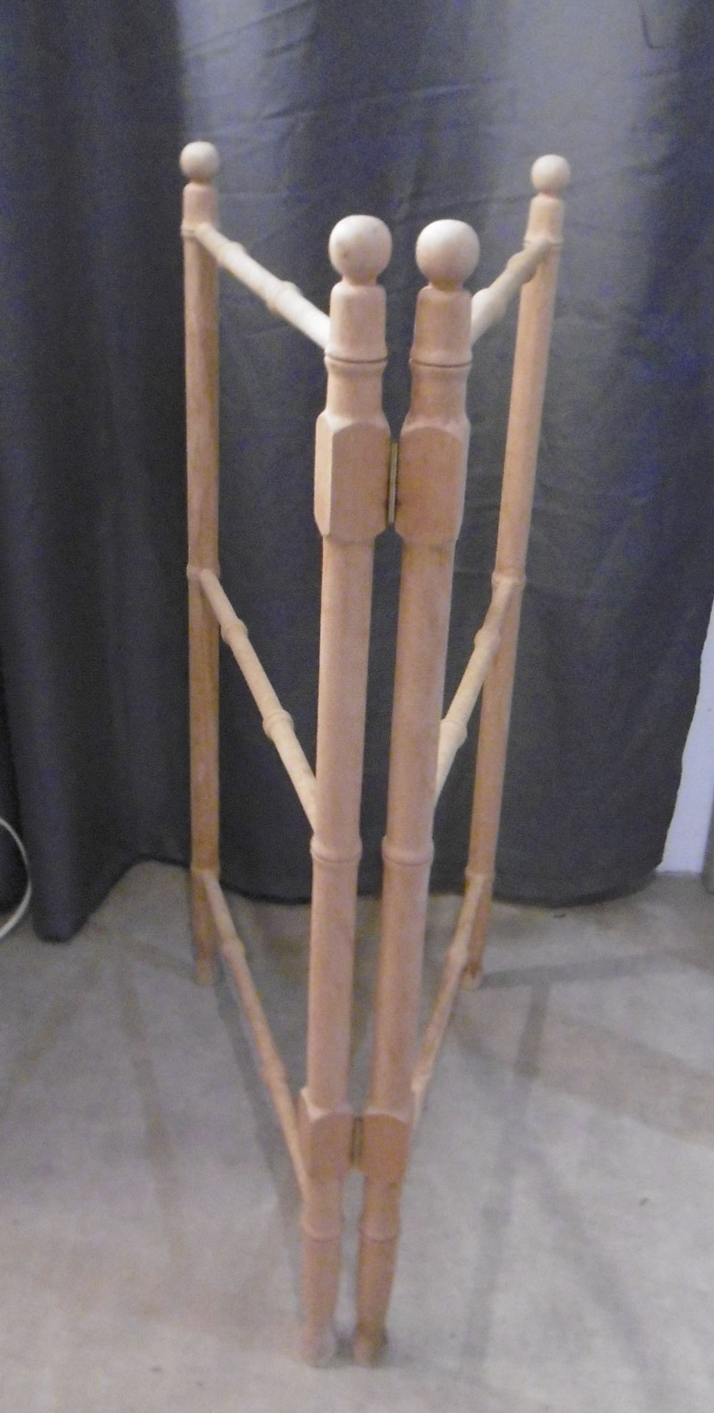 Porte serviette ancien en bois naturel - début XXeme