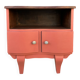 Art Deco bedside table, terracotta, 1930s/40s