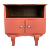 Art Deco bedside table, terracotta, 1930s/40s