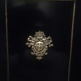 Napoleon III showcase lacquered black and gilded bronze