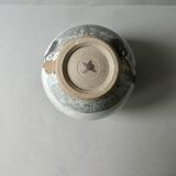 Stoneware vase with Japanese decor by Philippe Dubuc