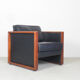 2 vintage Walter Knoll leather lounge chairs, 1970's