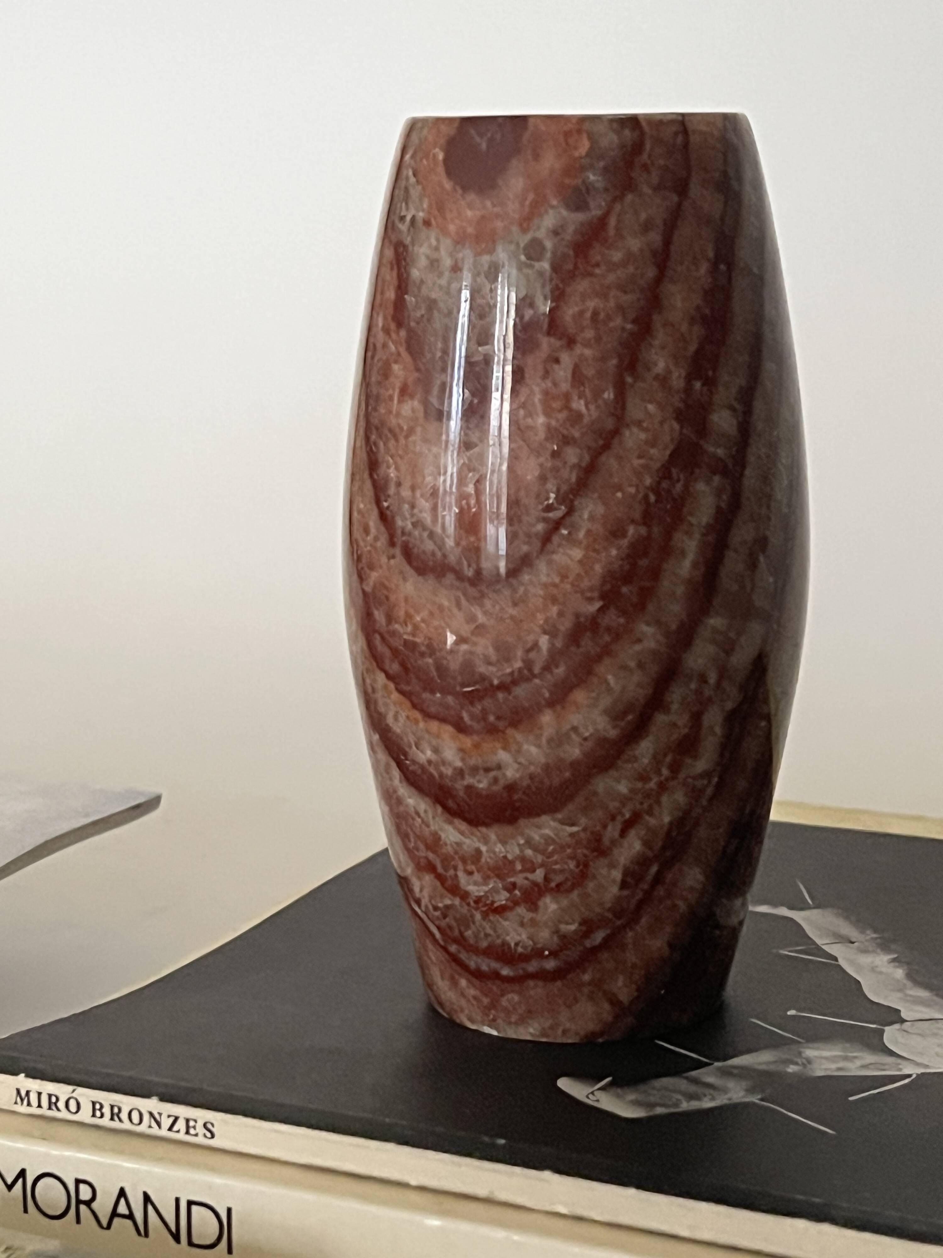 Genuine onyx marble vase, 1970 design